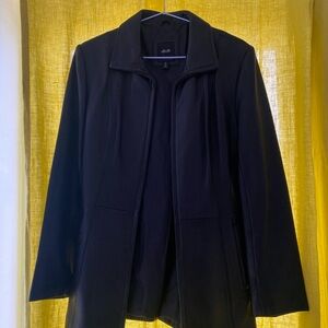 Vintage Leather Jacket with Belt Detail